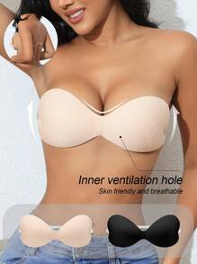 Wedaily 6pcs/Pack Women's Strapless Comfortable Reusable Bra Breast Petals Pasties For Everyday Wear - Multicolor - View 1