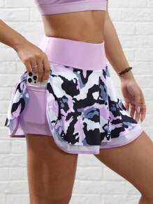 Core Rhythm 女式迷彩印花带口袋裙裤