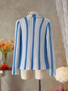 Bellisia Kimono de cobertura elegante con bolsillo delantero con estampado floral y de rayas para mujer, perfecto para vacaciones