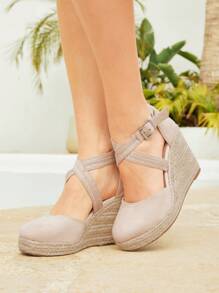 Styleloop Women's Bohemian Style Fashion Comfortable Platform Wedge Sandals - Apricot - View 3