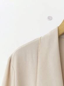 EMERY ROSE Bộ 3 món áo len cardigan dệt trơn cỡ lớn dành cho nữ + áo ba lỗ cami + quần dài thường ngày rộng rãi - màu nâu - Xem 5