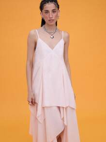 COUREZ Maxikleid mit Taschensaum / Sommerkleid Sommeroutfits für Frauen Urlaubsoutfits Y2K Vintage