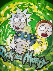 Rick and Morty X SHEIN 1 件卡通 Rick、Morty 印花防滑绿色门户可机洗宠物垫、睡垫、狗床、猫床，配有可固定在家具上的固定绳，有多种尺寸可供选择，以适应不同体型的宠物，可烘干 - 綠色 - 查看 7