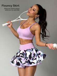 Core Rhythm 女式迷彩印花带口袋裙裤