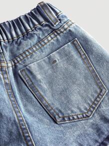 SHEIN Gonna pantalone asimmetrica in denim con bottoni, stile boho casual Y2K, per ragazze, abbigliamento estivo, vacanze e uso quotidiano