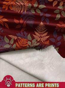 EMERY ROSE Women's Casual Loose Leaf Print V-Neck Shirt, Suitable For Autumn & Winter Chic Blouses For Women,Casual - Multicolor - View 3