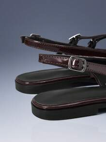 CUCCOO GRLICON 女士时尚百搭尖头平底鞋 - 棕色 - 查看 4