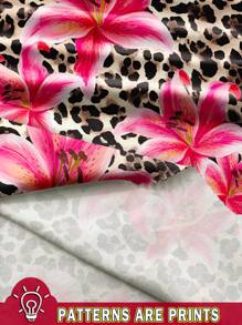 Soleia Áo hở lưng dệt kim họa tiết da báo và hoa, vừa vặn cho kỳ nghỉ bãi biển của phụ nữ, thích hợp cho mùa hè - Nhiều màu - Xem 3