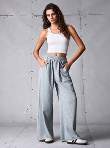 SHEIN Sports Pantalones sueltos casuales para deportes al aire libre para mujer