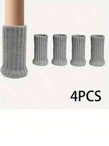 4 件针织桌腿袜，保护您的地板和家具，布艺桌椅腿袜羊毛高弹地板保护套防滑椅腿脚袜家具套套装，适用于直径，针织家具垫