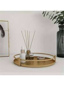 3pcsGolden Cake Stand Set, Circular Dessert Stand, Metal Cupcake Candy Display Tray, Suitable For Weddings, Events, Birthday Parties - Multicolor - View 4