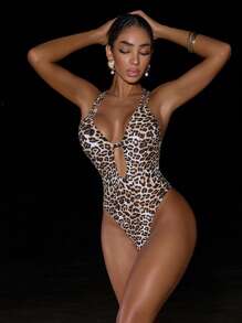 Swim SXY Đồ bơi một mảnh in họa tiết ngẫu nhiên nhiều màu cho kỳ nghỉ xuân của phụ nữ gợi cảm thanh lịch tối giản - Nhiều màu - Xem 5