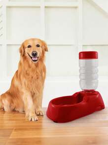 1 件自动补充宠物水碗 - PP 塑料猫/狗饮水器，防溢设计 | 防刮旅行喂食器（轻微运输痕迹，易于清洁） - 彩色 - 查看 2