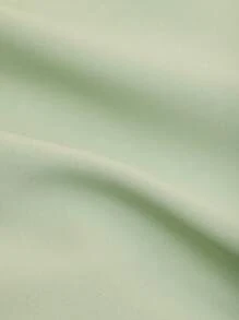 Chiquease Blouse ample décontractée pour femme, en tissu avec plis au dos, lien à la taille, col large et manches chauve-souris - Vert - Voir 7