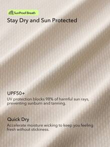 OutZeal 防紫外线 UPF50+ 速干交叉后背防晒夹克度假休闲夏季 - 卡其色 - 查看 5