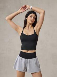 OutZeal 吸汗可调节肩带露背可拆卸垫运动文胸背心日常健身 - 黑色 - 查看 8