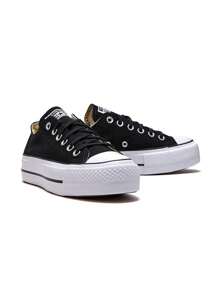 Converse CHUCK TAYLOR ALL STAR CANVAS PLATFORM - Black/White - View 2