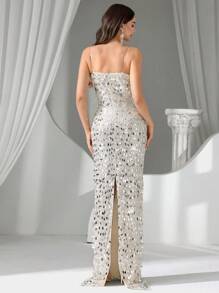 Coutiva 正式晚礼服（华丽装饰）、女士夏季长衬衫、女士上衣、女士休闲装、秋季女士学院风上衣、生日女士奢华女士晚礼服 - 杏色 - 查看 2