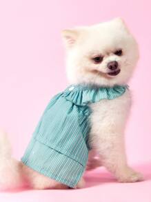 PETSIN Light Green Casual Sweet Vest Style Summer Breathable Puppy/Cat Harness Dress, Suitable For Spring/Summer - Green - View 3