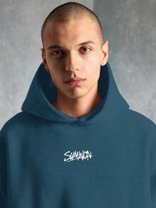 SUMWON Summon Streetwear 图案连帽衫 超大套头衫 经典休闲嘻哈都市风格 - 綠色 - 查看 5