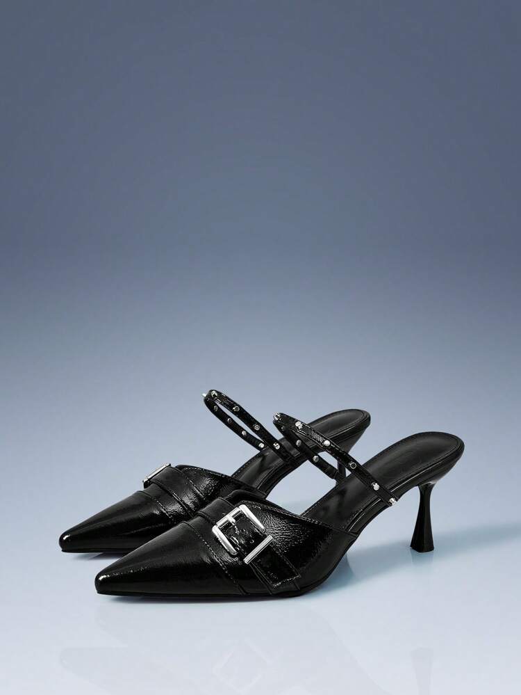 CUCCOO GRLICON Sapatos de Salto Alto Estilo Punk Y2K Femininos, Adequados para Motocicleta, Menina Legal, Halloween, Natal, Festas