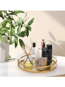 3pcsGolden Cake Stand Set, Circular Dessert Stand, Metal Cupcake Candy Display Tray, Suitable For Weddings, Events, Birthday Parties - Multicolor - View 6