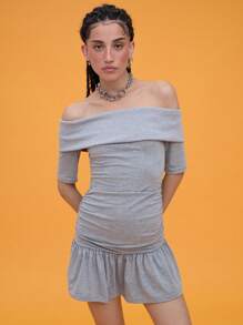 COUREZ Abito mini con spalle scoperte / Outfit estivi per donne / Abiti estivi / Casual di strada / Cotone vintage stile Y2K