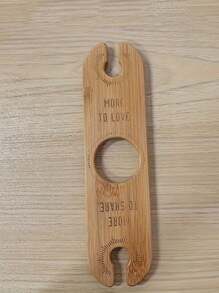 SHEIN 1/2/3pcs Wooden Wine Rack Holder, Creative And Personalized Wood Craft, Ideal Gift For Wine Lovers, Bar Accessory - Holds 1 Bottle And 2 Glasses