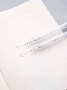 SHEIN 5pcs/Set Automatic Pencils White Simple Automatic Pen 0.5/0.7mm Student School Supplies Office Supplies Stationery Back To School, 0.5mm For Students, 0.7mm High-End Simple Design, 2 Choices (0.5/0.7) Available, Suitable For Students Children School Office Teaching Writing Tools