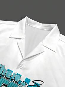 Manfinity EMRG Men's Car Printed Shirt And Shorts Set - Multicolor - View 7