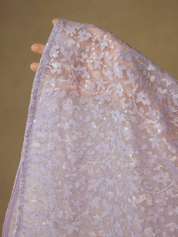 SHEER APPLIQUES PUFF SLEEVE BLOUSE