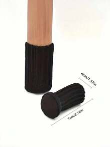 4 件针织桌腿袜，保护您的地板和家具，布艺桌椅腿袜羊毛高弹地板保护套防滑椅腿脚袜家具套套装，适用于直径，针织家具垫