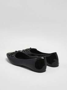 Solezae Women's Slip-On Round Toe Minimalist PU Ballet Flats – Comfortable, Versatile & Classic Essential Mother's Day Present Valentine's Day - Black - View 4