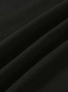 Tween Boy Casual Simple Black Hooded T-Shirt, Suitable For Travel, Tourism, Sports, And Other Daily Wear, Back To School Top - Black - View 6