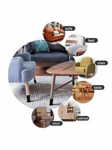 4 件针织桌腿袜，保护您的地板和家具，布艺桌椅腿袜羊毛高弹地板保护套防滑椅腿脚袜家具套套装，适用于直径，针织家具垫