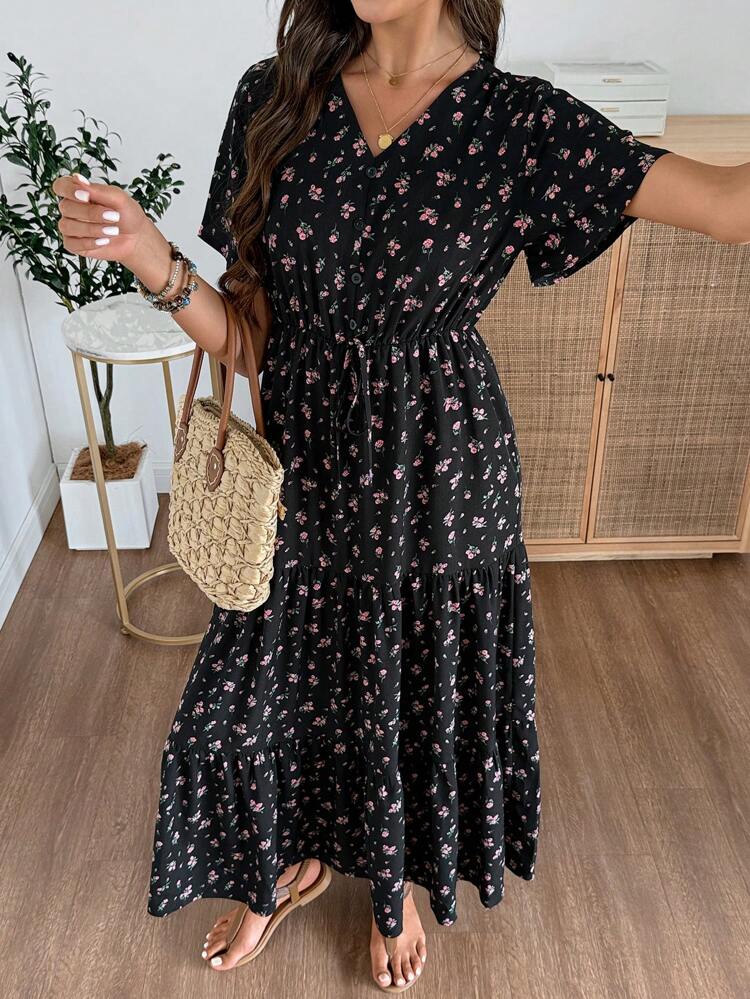 Women's Vacation Casual Ditsy Floral Dress