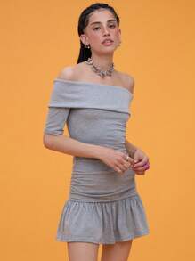 COUREZ Abito mini con spalle scoperte / Outfit estivi per donne / Abiti estivi / Casual di strada / Cotone vintage stile Y2K