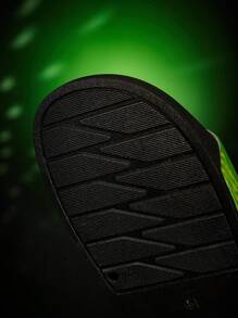 Rick and Morty X SHEIN Cute Cartoon PVC Unisex Slide Sandals, Suitable For Indoor And Outdoor Wear, Black - Multicolor - View 8