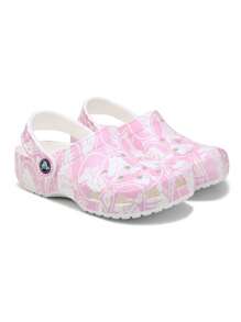 Crocs 經典 Duke 印花木屐 T 卹 - 粉色 - 查看 2