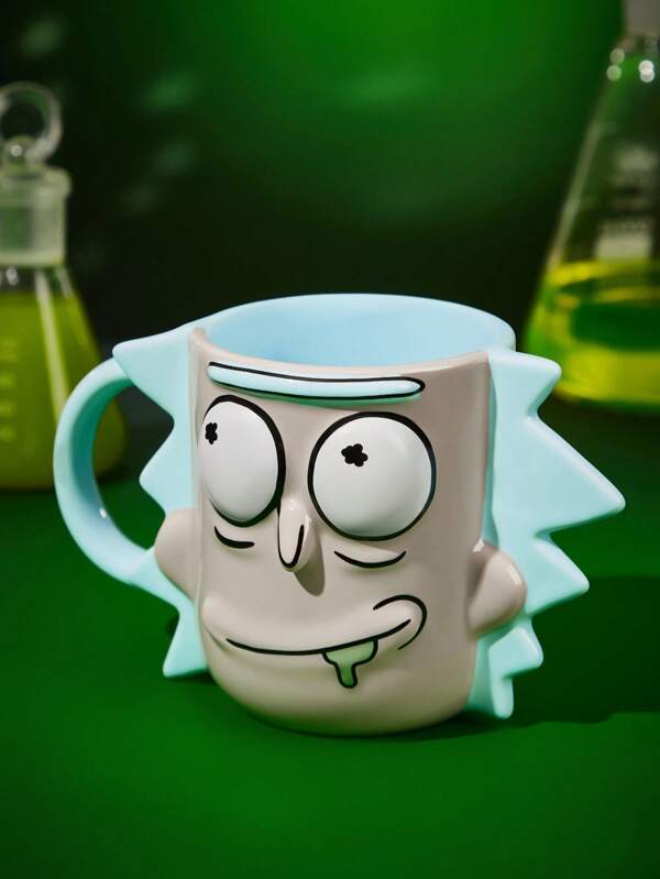 Rick and Morty X SHEIN 500ml Ceramiczny kubek z postacią z kreskówki