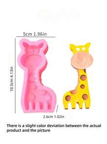 1pc Giraffe Shaped Silicone Mold For Soap, Candle, And Clay Crafting DIY - Multicolor - View 9