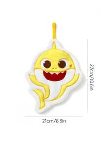 BABY SHARK X SHEIN 1pc Cute Cartoon Embroidered Hand Towel, Super Absorbent Material, Exquisite Embroidery Craft, Suitable For Kitchen, Bathroom, Etc.