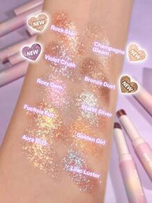 SHEGLAM Crystal Jelly Glaze Stick-Bronze Dust Graduation Birthday Holiday Summer Fall Autumn Y2K Fancy Fashion Women Makeup Cosmetic Party Beach Travel Camping Outdoors School Campus Trip Festivals Decor Gift Present Rose Girl Cosplay Best Color Charm Vibe