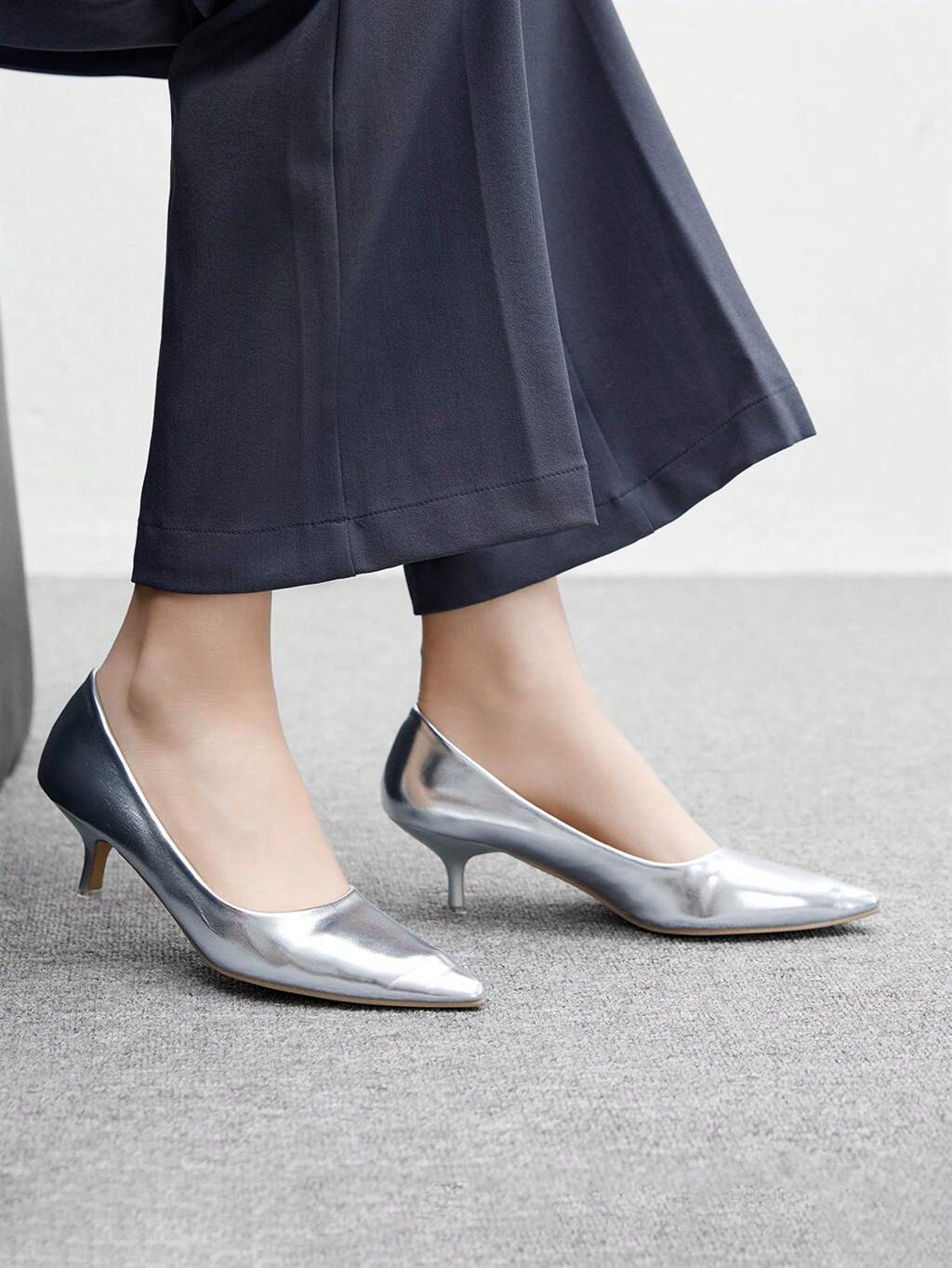 CUCCOO BIZCHIC Women Pointed Toe Slim High Heel Simple Commute Fashion Office Pumps For Christmas Spring Shoes