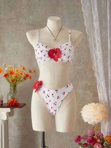 SHEIN Swim 女士碎花度假沙滩比基尼套装 - 彩色 - 查看 3