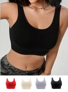 SHEIN 4件套经典时尚多色无钢圈文胸 - 彩色 - 查看 7