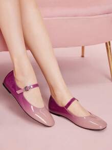 CUCCOO DOLLMOD Zapatos planos de mujer de moda con degradado rojo dulce - Rojo - Ver 5