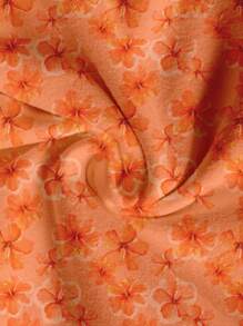Soleia Plus Size Women Floral Print Halter Tie Neck Blouse, Suitable For Summer - Multicolor - View 8