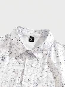 Manfinity AFTRDRK Men's Casual Faux Sequins Print Shiny Shirt