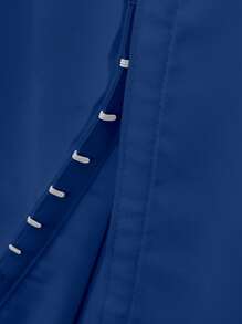 INAWLY Plus Size Women's Plain Front Button Long Sleeve Casual Shirt Fall Cloth For Women - Royal Blue - View 5